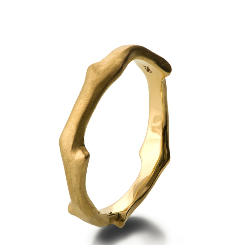 Twig Ring, 18K Gold Ring, unique ring, wedding ring, wedding band image 3