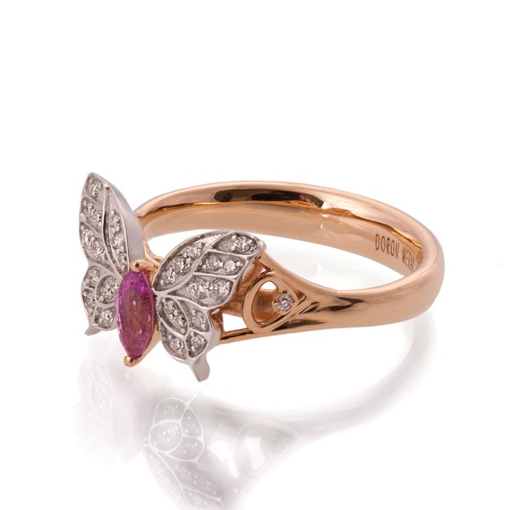 Rose Gold Butterfly Ring – noorandember