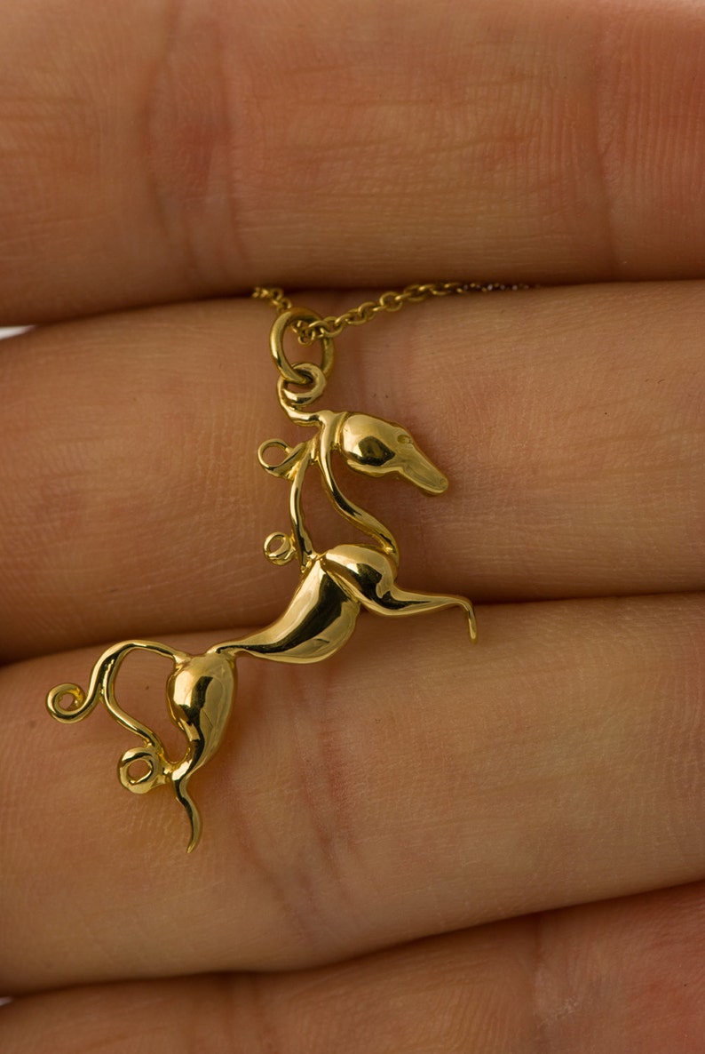 Horse Pendant 18K Gold Pendant 18K Gold Necklace Horses Etsy
