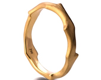 Twig Ring, 18K Gold Ring, unique ring, wedding ring, wedding band