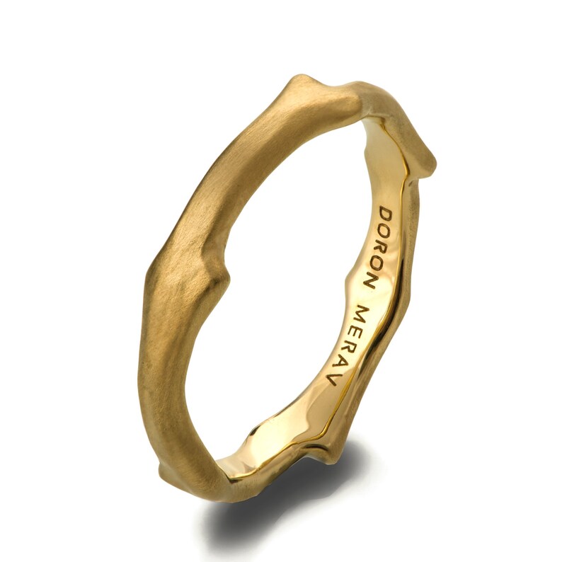 Twig Ring, 18K Gold Ring, unique ring, wedding ring, wedding band image 2