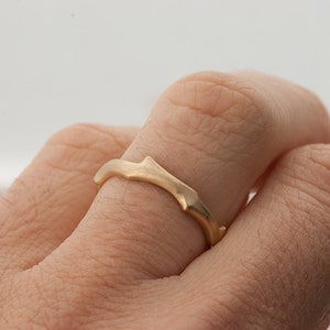 Twig Ring, 18K Gold Ring, unique ring, wedding ring, wedding band image 4