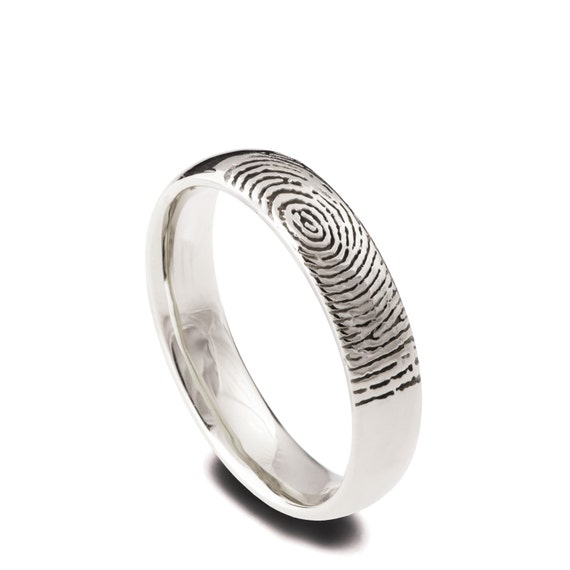Fingerprint wedding band shop