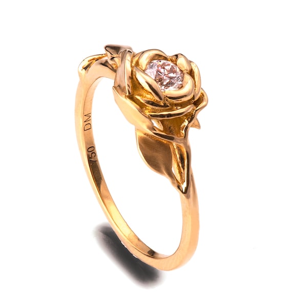 Etsy rose 2024 gold ring