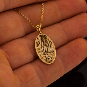Finger Print Pendant, Fingerprint Necklace, Personalized Pendant ...