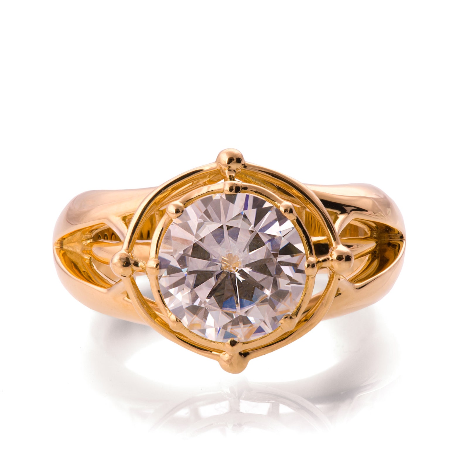 Large Diamond Ring Statement Ring 3ct Ring Engagement Ring Etsy