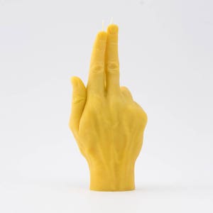 Hand gesture candle Gun Fingers, Handmade birthday candle, Hand shaped candle, Home decor gift, Funny housewarming gift, Birthday gift image 6