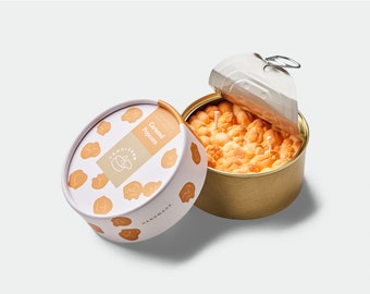 Popcorn scented candle. Candle in a can. Large soy wax candle. Popcorn candle. Caramel Candle. Food candle.