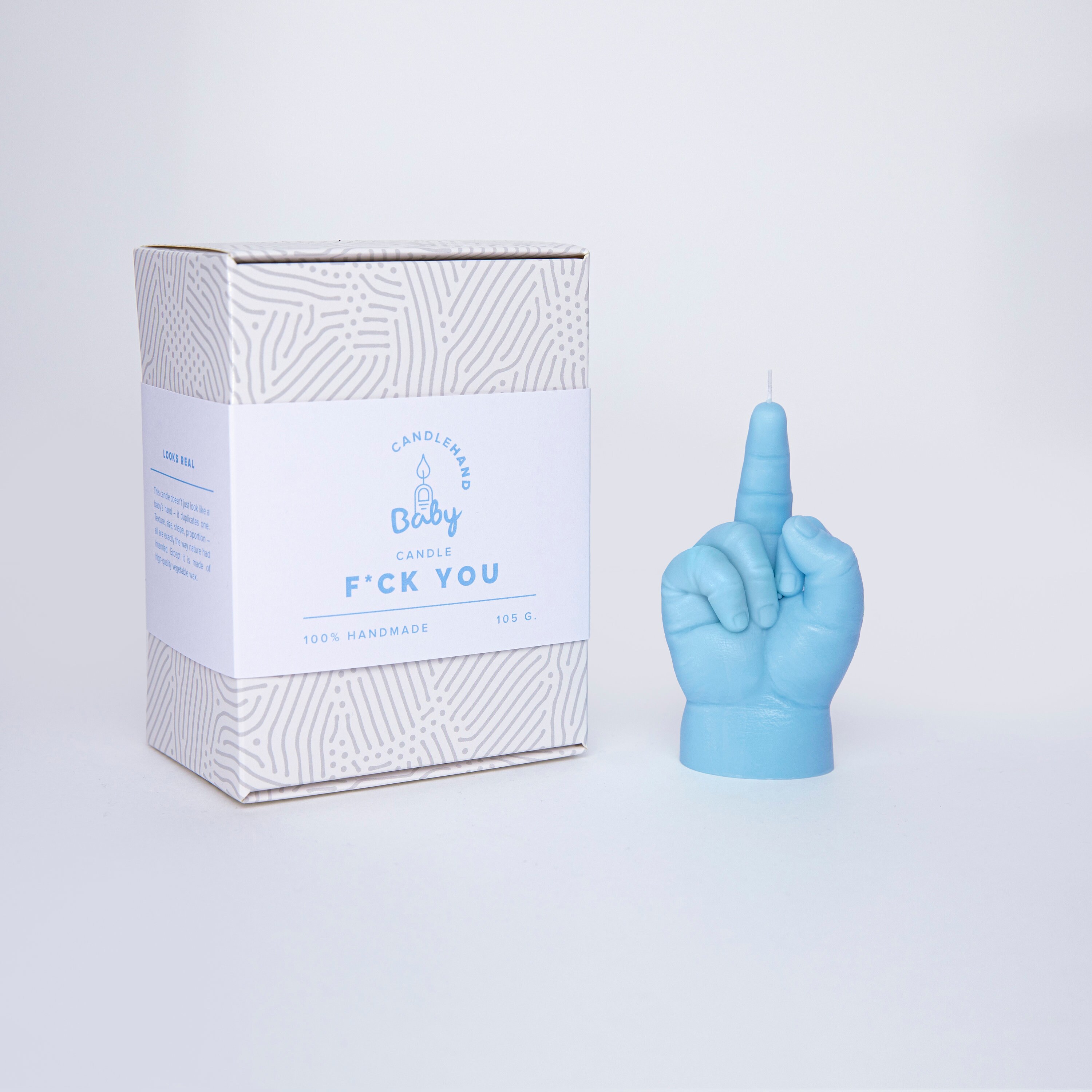 F*ck You Baby Hand Gesture Candle. Baby Shower Gift. Middle