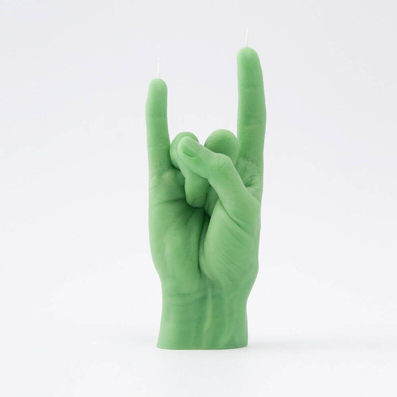 Hand Gesture Candle You Rock. Handmade Candle. Birthday Etsy