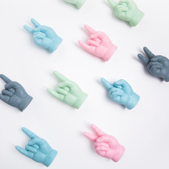 F*ck You Baby Hand Gesture Candle. Baby Shower Gift. Middle