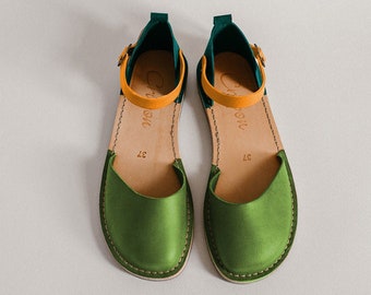 Nachhaltige Flache, Mary Jane Schuhe, Leder Flache, Nachhaltige Maßanfertigungen, Mary Jane Flats, Einzigartige Sandale, lässige Lederschuhe