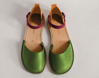 Custom Leather Flats, Sustainable Shoes Leather, Sustainable Sandals, Leather Flats, Flat Sandals, Casual Leather Shoes, Minimalist Shoes
