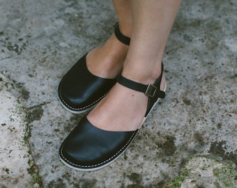 Black Sandals, Women Sandals, Summer Flats, Flat Leather Sandals, Women slippers, Comfortable Sandals, Casual Sandals, Black Leather