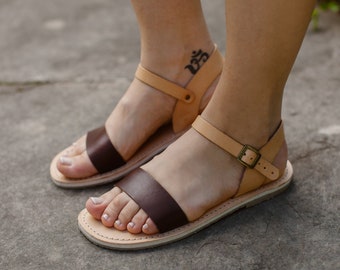 Brown Leather Sandals, Summer Sandals, Leather Sandals, Women Sandals, Handmade Sandals, Summer Shoes, New Sandals, Summer Flats, Boho