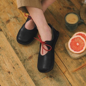 Barfußschuhe Mary Jane, Nachhaltige Barfußschuhe, Minimalistische Schuhe, Barfußschuhe Damen Leder, Mary Jane Schuhe