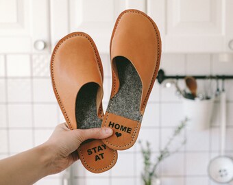 leather slippers for women