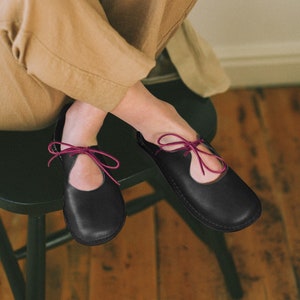 Nachhaltige Barfußschuhe, Mary Jane Barfußschuhe, Minimalistische Schuhe, Barfußschuhe Damen Leder, Mary Jane Schuhe, Mary Jane Flats