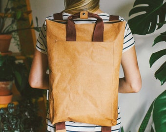 Casual Backpack Brown, Vegan Backpack, Eco Backpack, Eco Friendly, Backpack, Minimalist backpack, Unisex Backpack, Rucksack Backpack