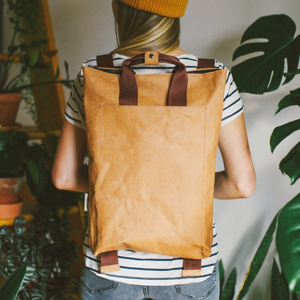 Casual Backpack Brown, Vegan Backpack, Eco Backpack, Eco Friendly, Backpack, Minimalist backpack, Unisex Backpack, Rucksack Backpack