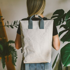Zaino casual in grigio, zaino ecologico, zaino vegano, zaino ecologico, zaino base, zaino, zaino minimalista, zaino Unisex