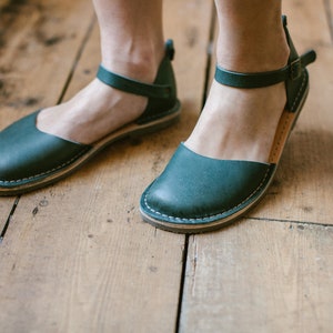 Summer Shoes, Women Sandals, Leather Sandals, Leather Flats, Slingback Sandals, Blue Leather Sandals, Casual Sandals, New Leather Sandals