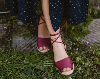 Women Sandals, Women's Shoes, Dark Red Sandals, Wine Sandals, Marsala Leather Sandals, Sandals, Handmade Sandals, Lace Up Sandals, Sandals