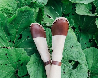 NEW! Brown Leather Sandals, Brown Sandals, Summer Shoes, Leather Flats, Sandals, Flat Shoes, Brown Slip Ons, Ankle Strap Sandals, Casual