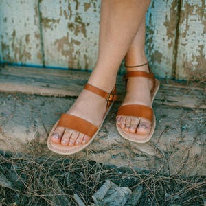 Camel Leather Sandals, Summer Sandals, Brown Sandals, Summer Shoes, Leather Sandals, Handmade Sandals, Sandals image 1