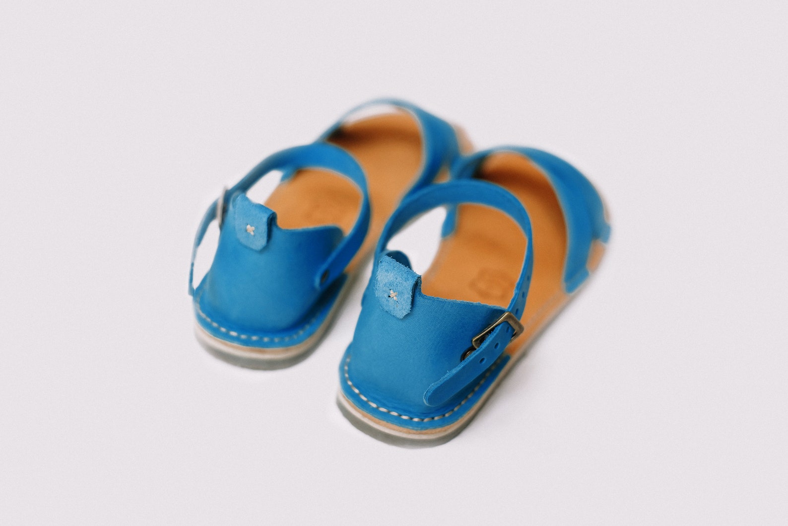 Leather Sandals Blue Leather Blue Sandals Women Sandals Etsy