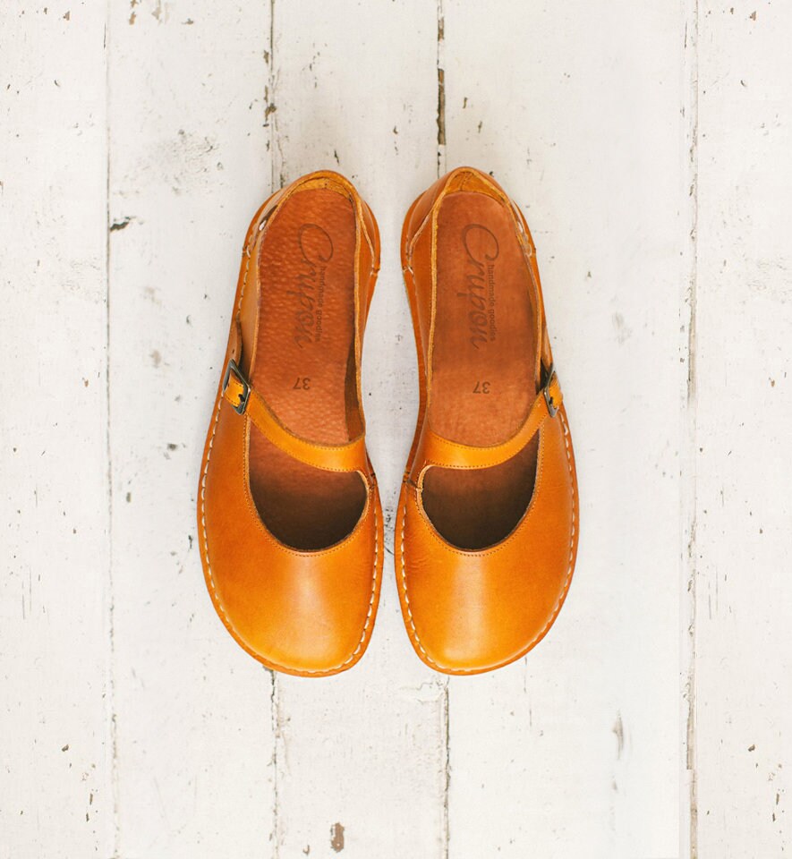 Women Shoes In Mustard Color. Mustard leather Etsy