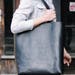 B&W Target Scribbles Large Vegan Leather Tote