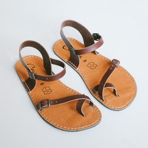 Wide Toe Box Sandals , Brown Barefoot Sandals Women Leather, Sustainable Barefoot Sandals, Barefoot Sandals For Women, Barefoot Sandals image 10