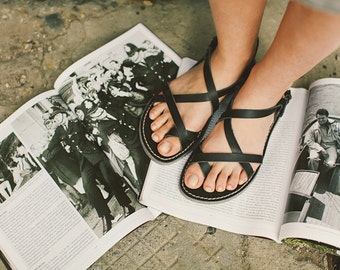 Gladiator leather Sandals, Black Greek Sandals, Gladiator Sandals, Leather Sandals, Summer Sandals, Black Gladiator, Gladiators