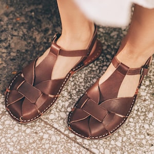 Minimalist Sandals, Barefoot Sandals, Leather Sandals, Natural Walking, Flexible Sole, T-strap sandals, Open-Toe Sandals, Summer Footwear