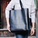 B&W Target Scribbles Large Vegan Leather Tote main image 0