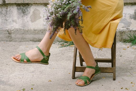 Sandalias de cuero descalzas mujeres, sandalias minimalistas, sandalias de  cuero descalzas mujeres, sandalias descalzas sostenibles, sandalias  descalzas para mujeres -  España