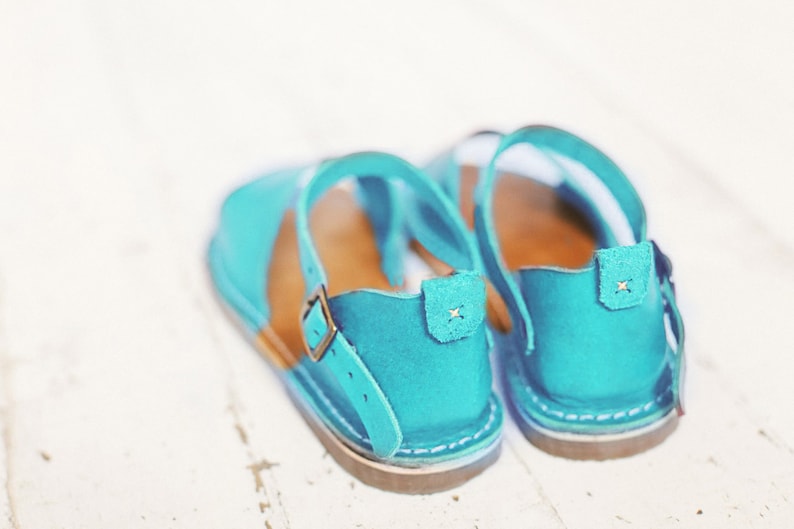 Turquoise Leather Sandals, Summer Sandals, Leather Sandals, Women Sandals, Handmade Sandals, Summer Sandals, Turquoise Leather Women Sandal image 5