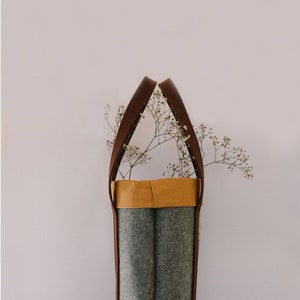 Eco Friendly Brown Tote Bag, Sustainable Tote Bag, Felt Tote Bag, Sustainable Bag, Eco Friendly Bag, Tote Bag, Eco Bag, Recycled Materials image 5