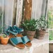 Blue Leather Sandals, Flat Leather Sandals, Sustainable Women Sandals, Handmade Sandals, Summer Sandals, Leather Women Sandal, Open Toe 
