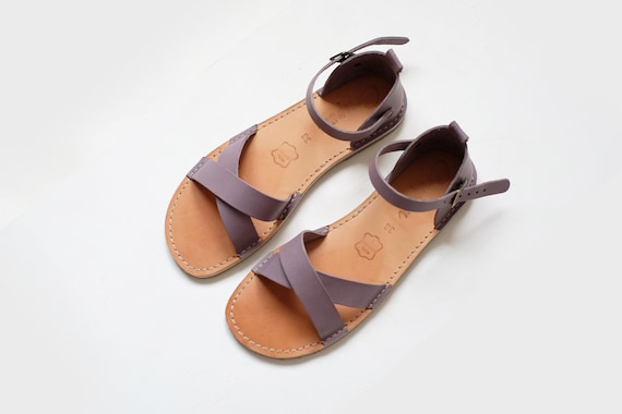 lederen dames sandalen