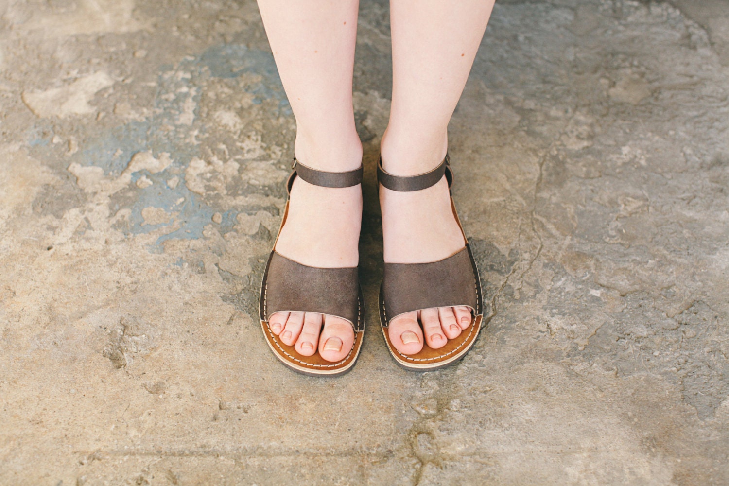 Flat Sandals Boho Sandals Leather Sandals Flat Leather | Etsy