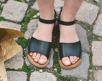 Black Leather Sandals, Women Sandals, Black Sandals, Black Women Sandals, Handmade Sandals, Leather Sandals, Summer Shoes