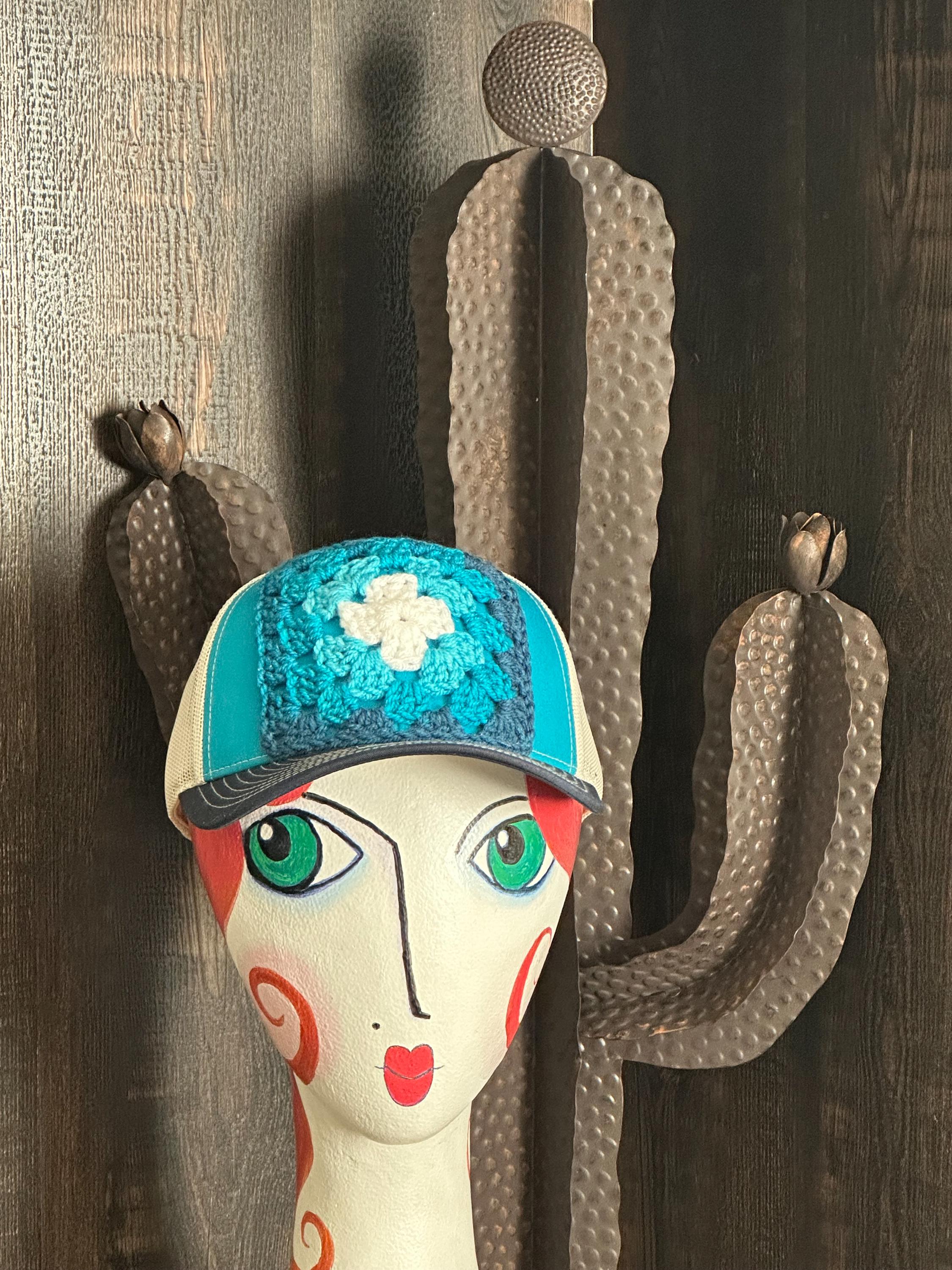 Trucker Hat, Granny Square, Crochet, Western, Bohemian, Snap 