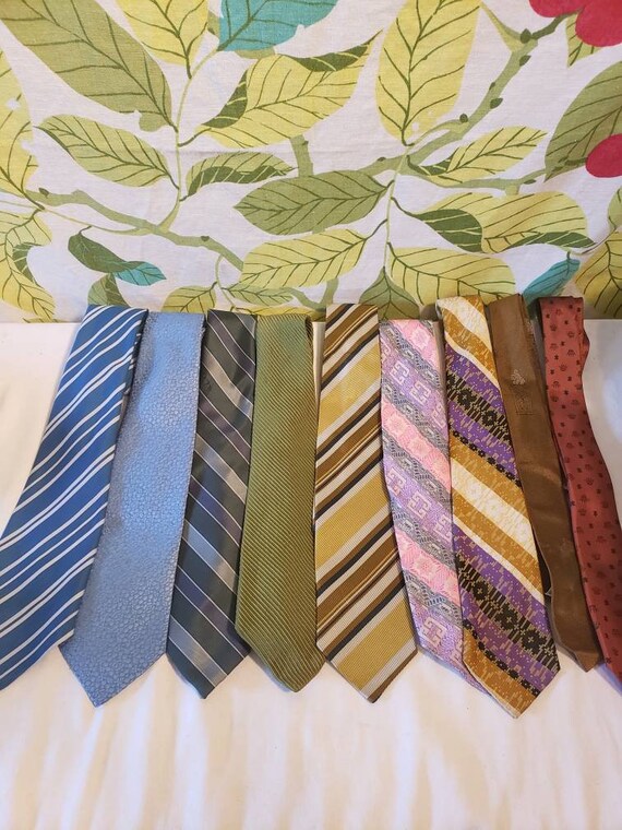 Vintage 1960s 1970s Lot of Mens Neckties NICE 9 Ties | Etsy