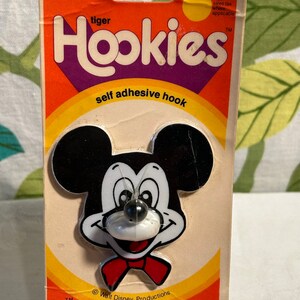 Vintage 1970s 1980s Disney Mickey Mouse Hookies Clothing Hook UNUSED