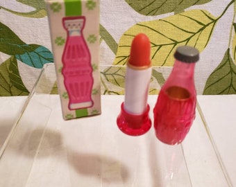 Vintage 1970s Avon Strawberry Cola Bottle Lip Gloss Pomade UNUSED