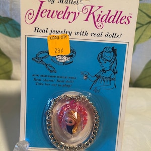Vintage 1967 Mattel Jewelry Liddle Kiddle Bracelet and Mini Doll SEALED ON CARD