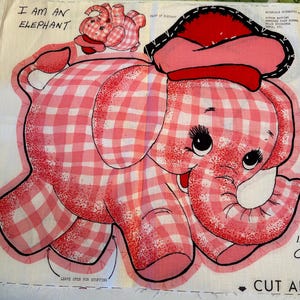 Vintage 1960s Puppy Dog Cut and Sew Fabric Pillow Panel
