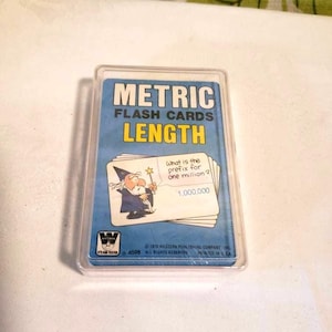 Vintage Whitman Playing Cards Metric Length Flash Cards UNUSED